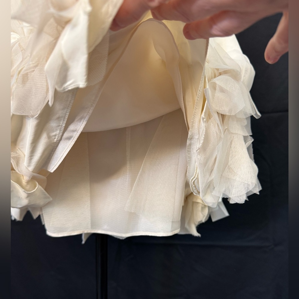 🎀 BCBG MaxAzria Petites “Luci”💕Strapless Cream Mini Prom Formal 2P NWT - Picture 14 of 15